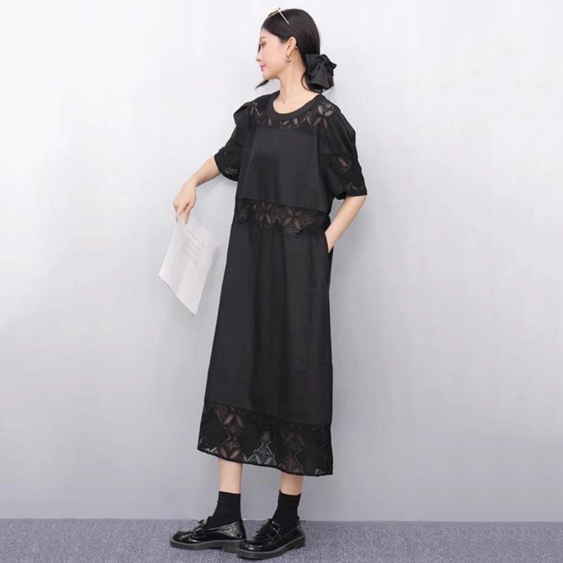 Xitao Ausgeschnittenes Patchwork-Kleid ZMY1155