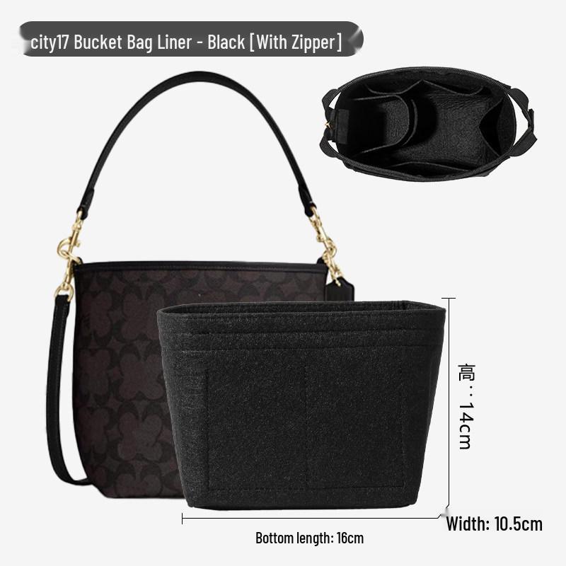 Coach City 17 Bucket Bag Liner: Prevents Item Falls, Supports and Protects with Shoulder Bag Fit.
