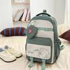 Cartoon Student Schoolbag Color Contrast Large Capacity Backpack with Coin Purse