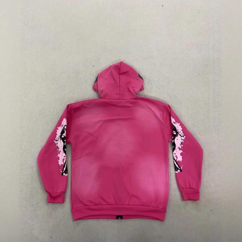 Unisex Trendy Street Style Letter Print Zip-Up Hoodie