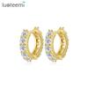 LUOTEEMI Earring Cubic Zirconia Woman Jewelry Zircon Fashion Cute Lady Elegant Small Round Earings