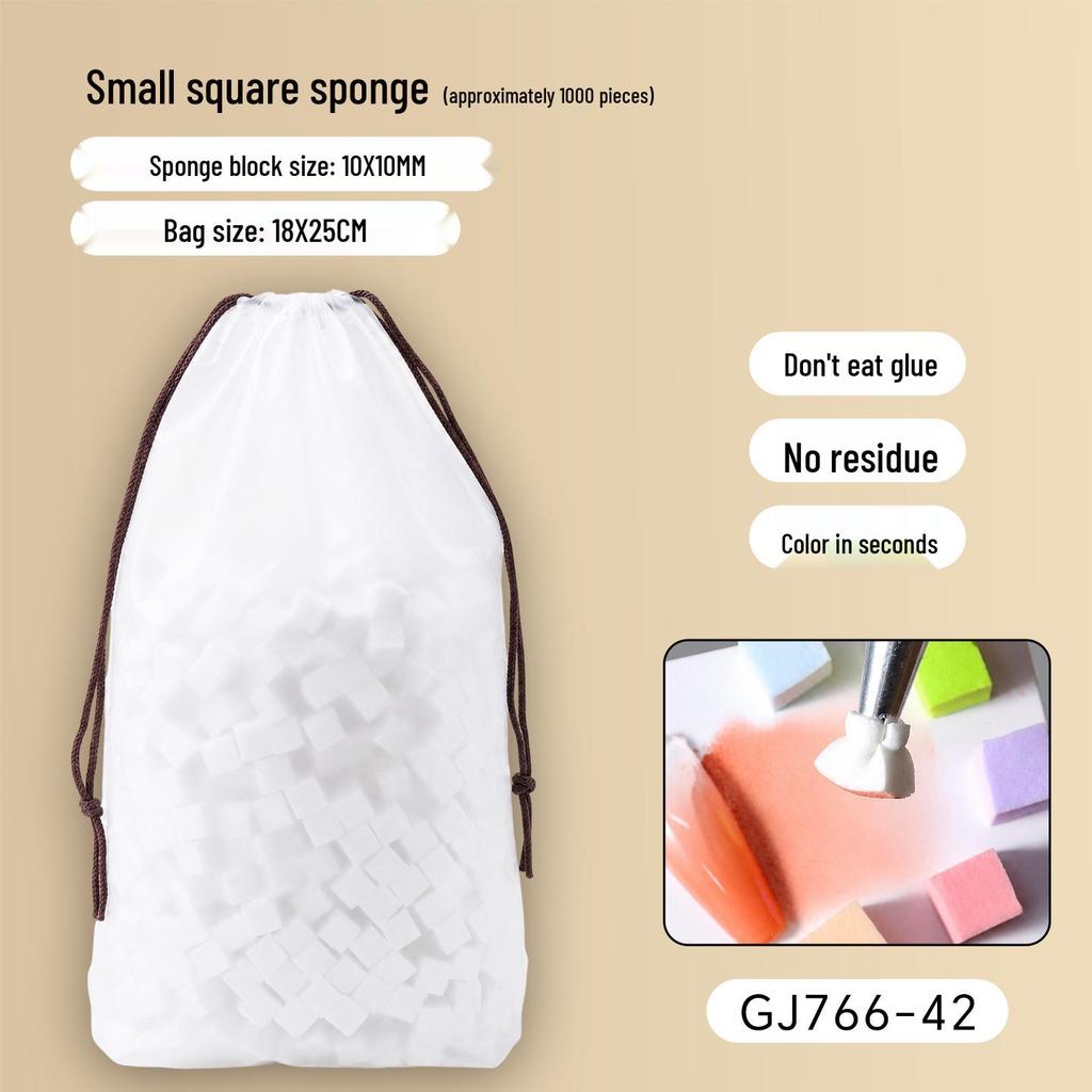 Mini Nail Art Gradient Blending Set: Sponge, Clip Pen, Glue