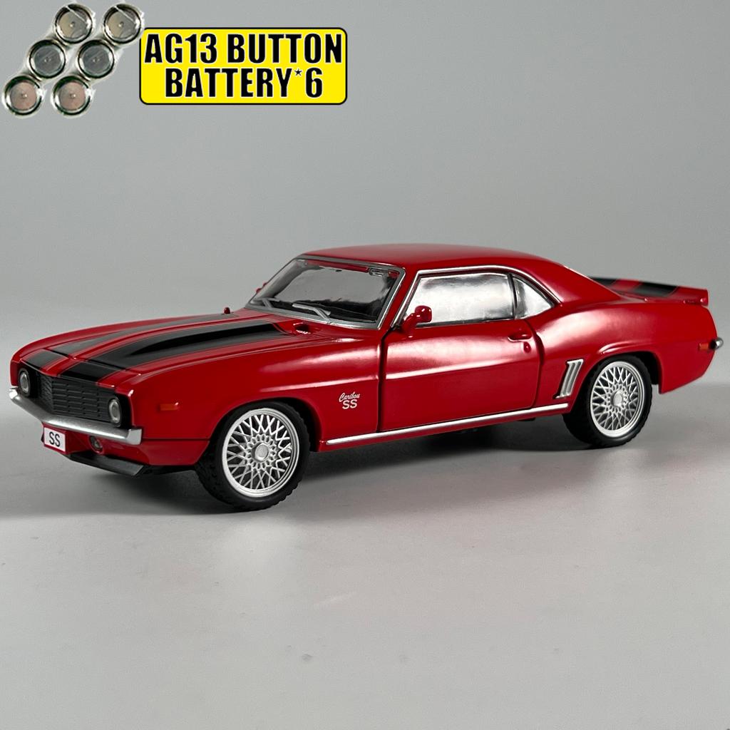1:32 Chevrolet Camaro SS 350 1969 Super Classic Sports Car Alloy Diecast Model Car Children's Toy Cars Collectibles Hobby Gifts
