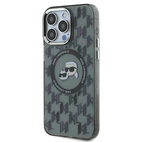 Karl Lagerfeld Klhmp15Lhmckmhk Iphone 15Pro 6.1 Czarny/Black Iml Monogram Karl&Choupette Head Magsafe