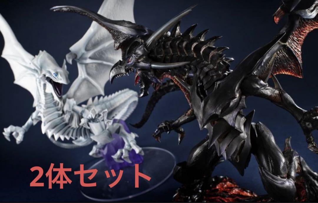

[USED] Yu-Gi-Oh! Blue-Eyes White Dragon and Red-Eyes Black Dragon figure set bundle