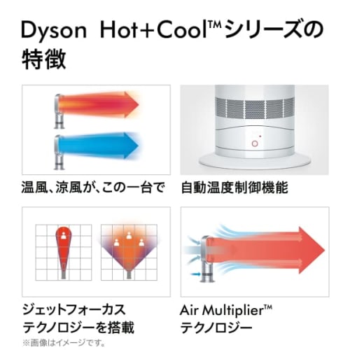 [Refurbished product] Dyson Dyson Hot+Cool AM09WN N fan heater electric fan heating white/nickel (refurbished product)