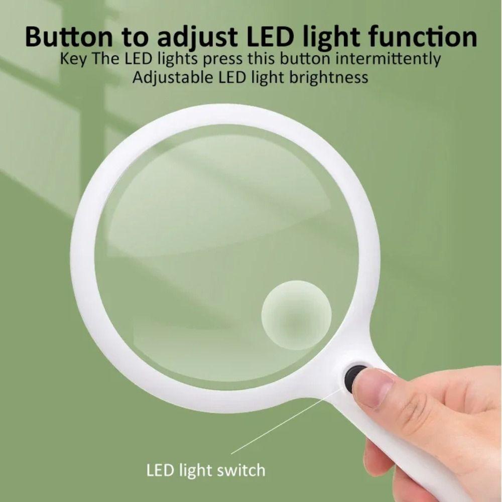 40/30/20X Magnifying Glasses Durable Handheld Microscope LED Lighted Magnifier  for Kid Elder