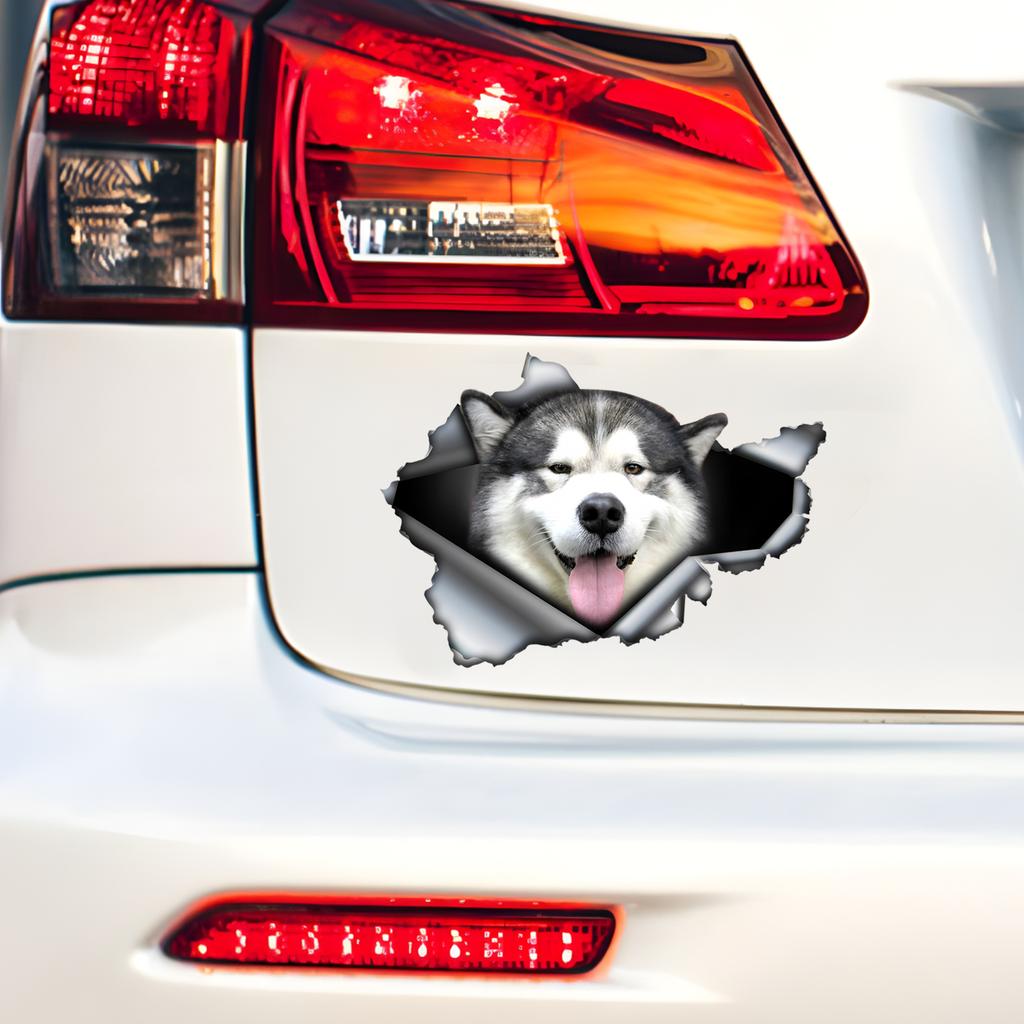 Malamute-Autoaufkleber, wetterbeständige Vinyl-Aufkleber für Fenster, Stoßstangen-Bastelarbeiten – Fahrzeugaufkleber aus PVC-Material