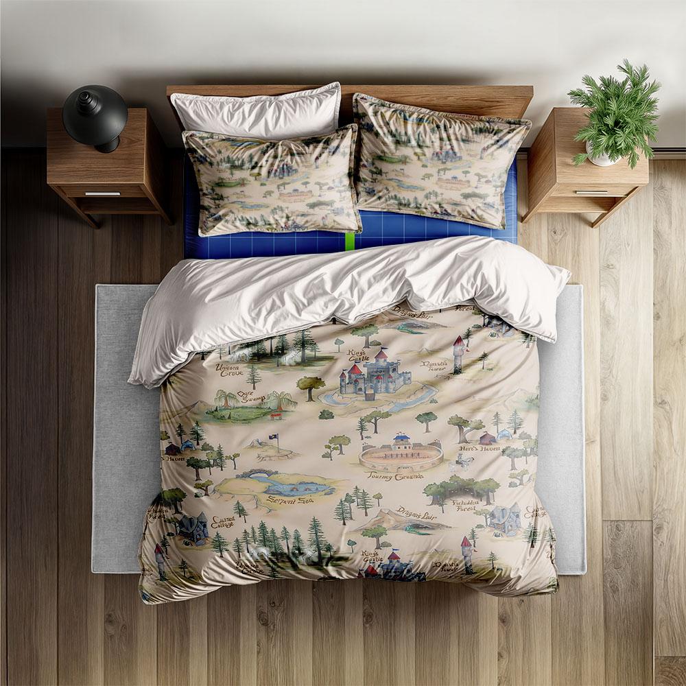 Serpent Sea Guildline Duvet Cover Set King Queen Double Full Twin Single Bed Linen Set
