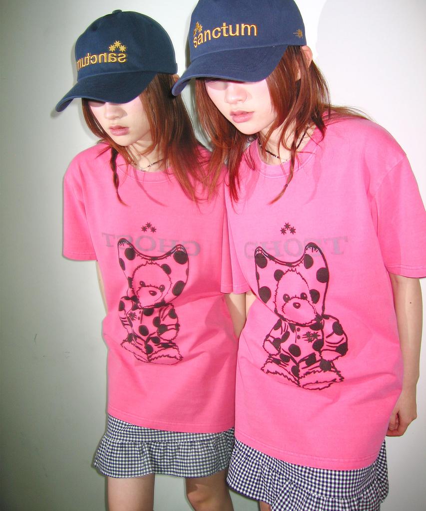 NICEGHOSTCLUB Devil Bear Doll Pigment Dyed Tee_Pink(Ng2Gmut509A)