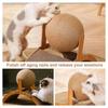 Durable Sisal Cats Scratching Post With Rotating Wheel Design And Natural Wood Structure For Furniture Protections
