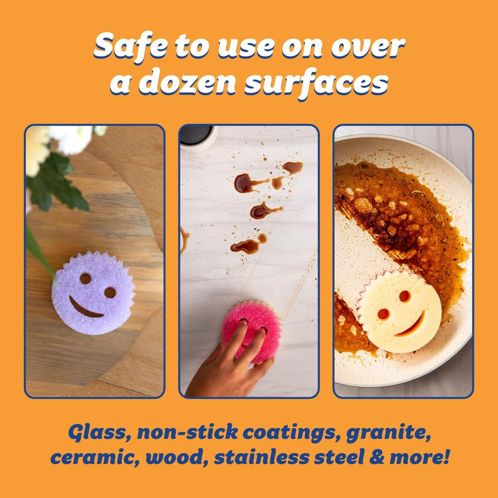 Scrub Daddy Scrub Mommy Dish Scrubber Cleaning Sponge for Kitchen Bathroom Dish Sponge Online Exclusive - + Non-Scratch + Multi-Surface - Double-Sided