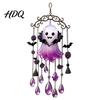 Holiday Wind Chime Halloween Ghost Decoration Vintage Sun Catcher with Faux Crystal Decorative Tassel Ornament Drops Tassels Acrylic Hanging