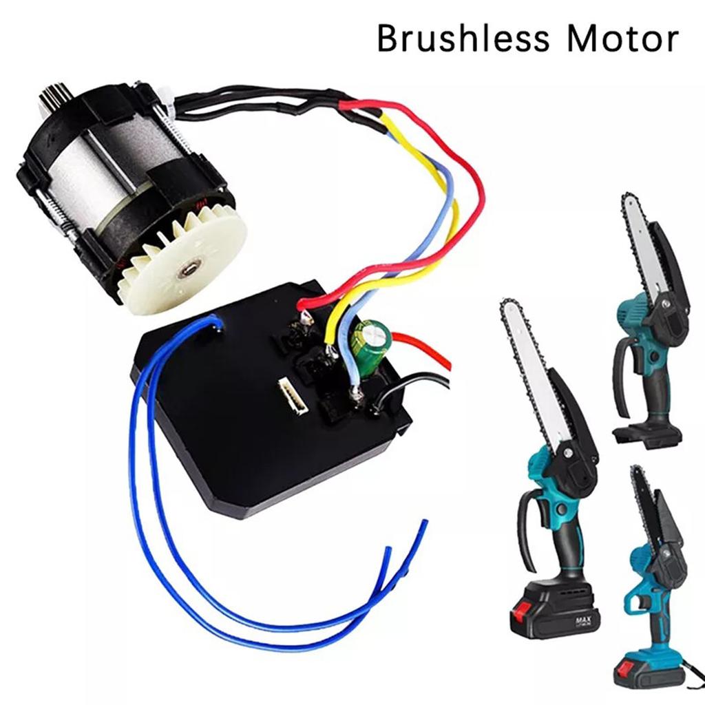 Cordless Electric Chainsaw Brushless Motor Replacement 21V 14 Teeth Small Brushless Motor Single Hand Saw Special Motor