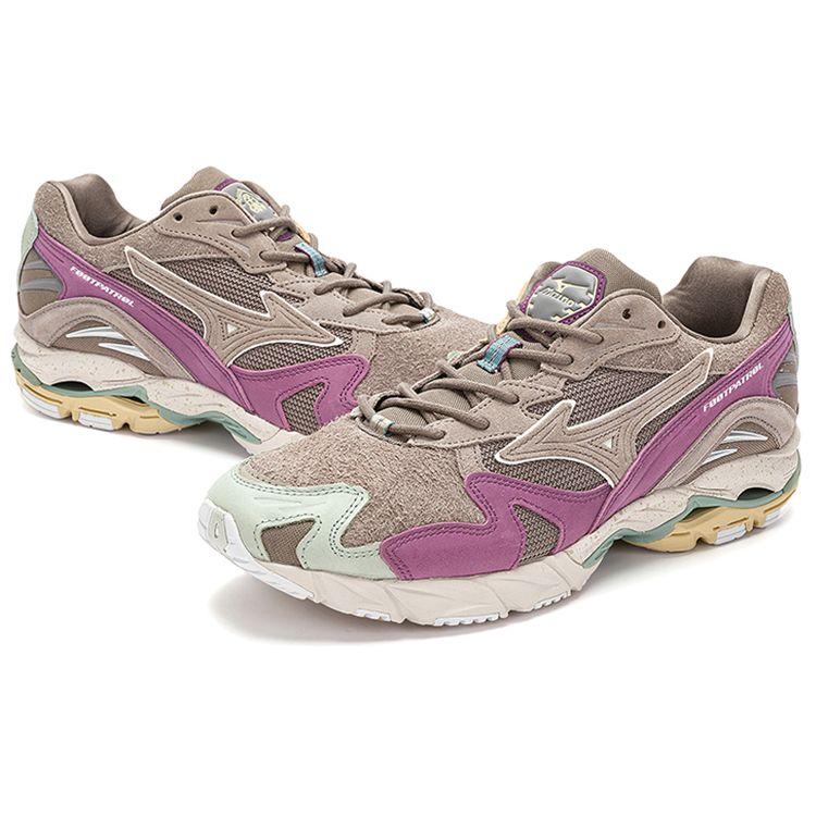 Mizuno Footpatrol x Wave Rider 10 Grey Rust Unisex Sneakers D1GD222201