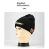 Wireless Bluetooth 5.4 Music Beanie Hat with LED Headlight, IPX5 Waterproof Stereo Headphones for Outdoor Sports