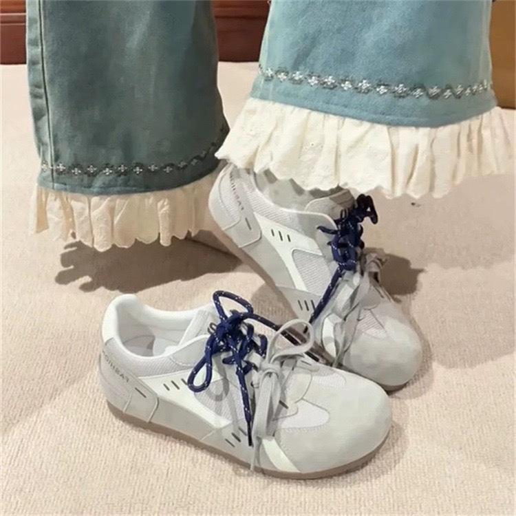 Ugly cute German training shoes women's 2025 spring and summer new mesh breathable board shoes fashionable versatile casual flat-soled Forrest Gump sh