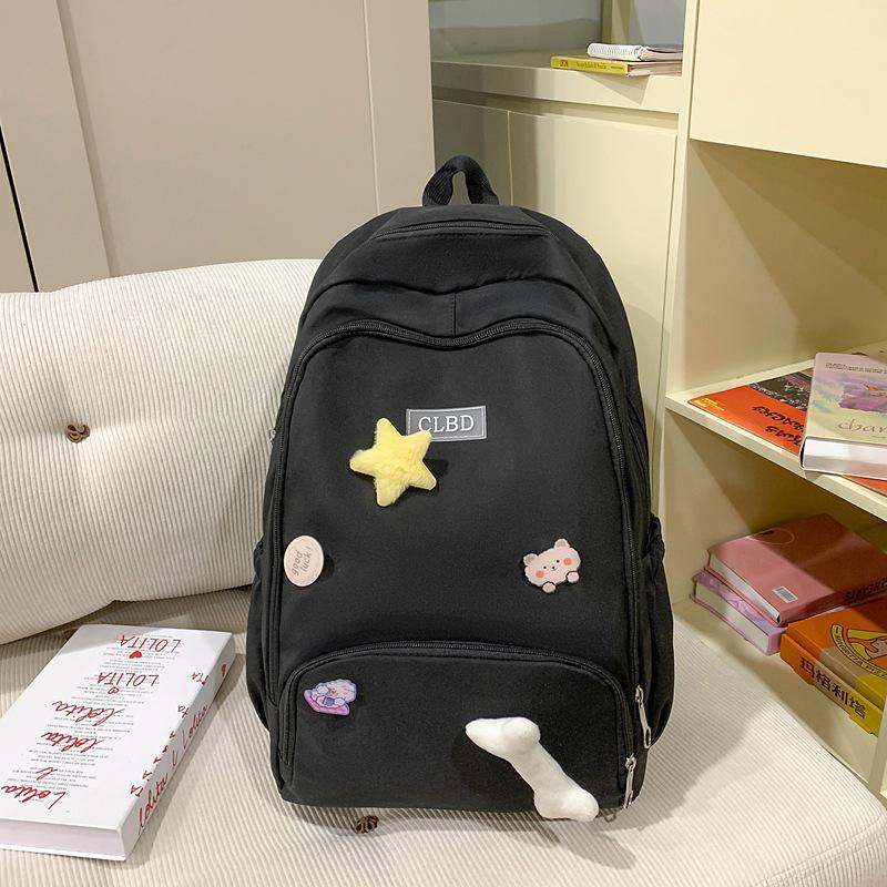 

Рюкзак Повседневный Универсальный Рюкзак для Старшеклассника Студента Колледжа Нейлоновый Большой Вместимости Школьный Рюкзак для Женщин .