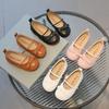 Girls Leather Shoes Spring Summer New Bow-tie Little Girl Shoes Fashion Slip On Girl Princess Dancing Shoes Size 21-30 I04041