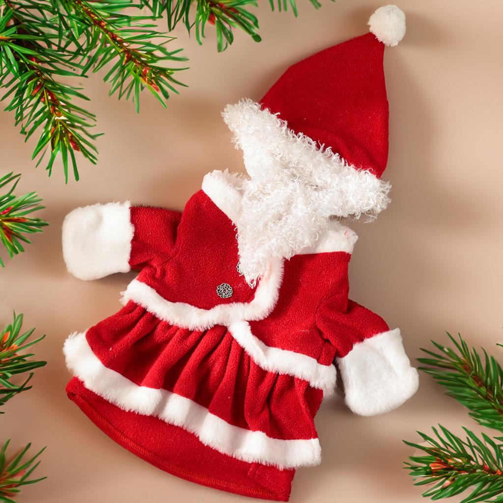 Pet Christmas Costume Dog 3d Puffy Dress With Cute Hat Funny Party Dressup New Year'S Gift Adorable Pet Spotlight