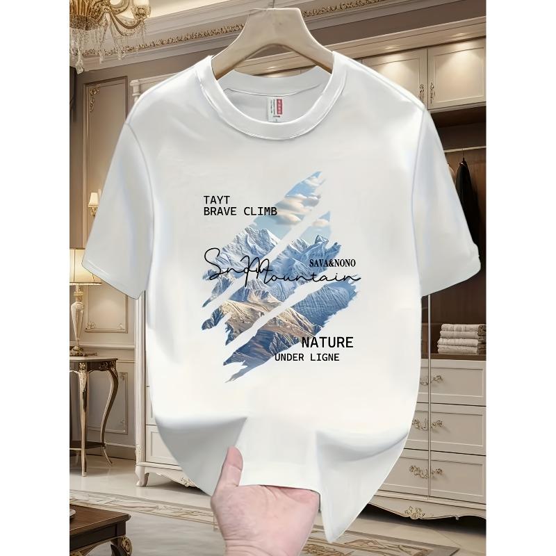 

European sizes Men s Fashion T-Shirt, Casual Round Neck Tee, Perfect for Summer Wear S белый