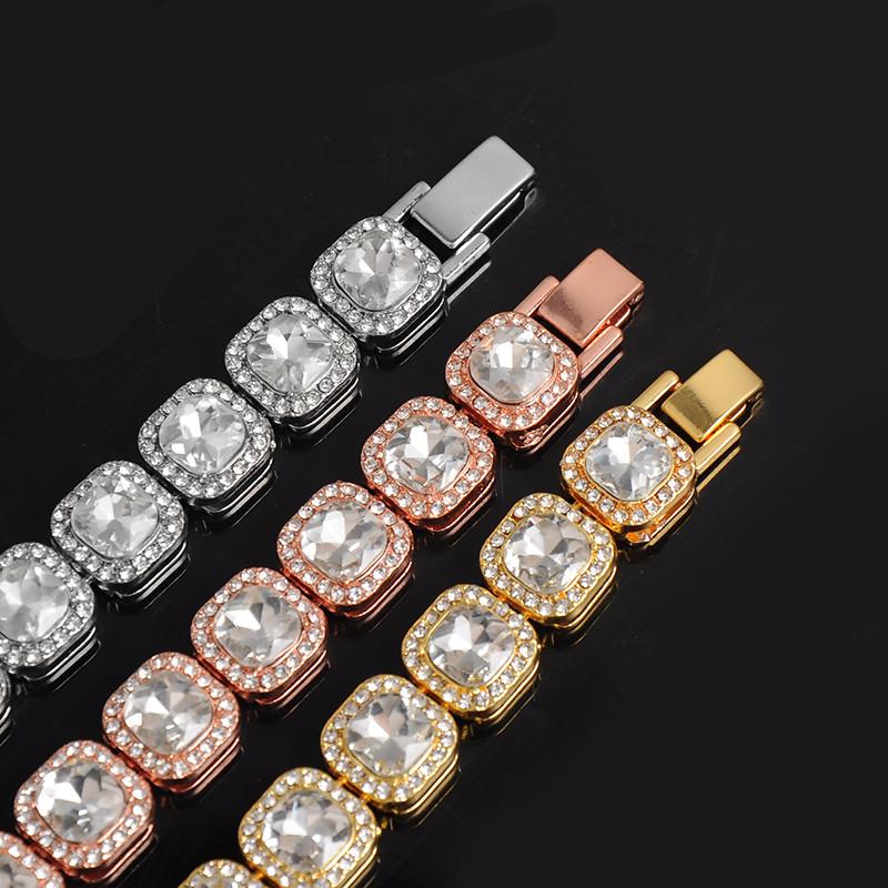 Chaînes pour hommes de 12,5 mm glacées Hip Hop Bijoux pour femmes Collier de chaîne cubaine en diamant de mode Bijoux de glace pour hommes Chaîne à maillons cubains