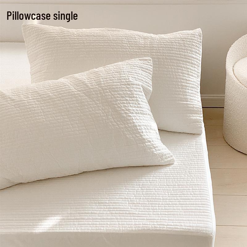 

Solid Color Pure Cotton Quilted Pillowcase - Removable, Washable, and Shopkeeper-Recommended Ins Style Hot Seller. 48x74 cm