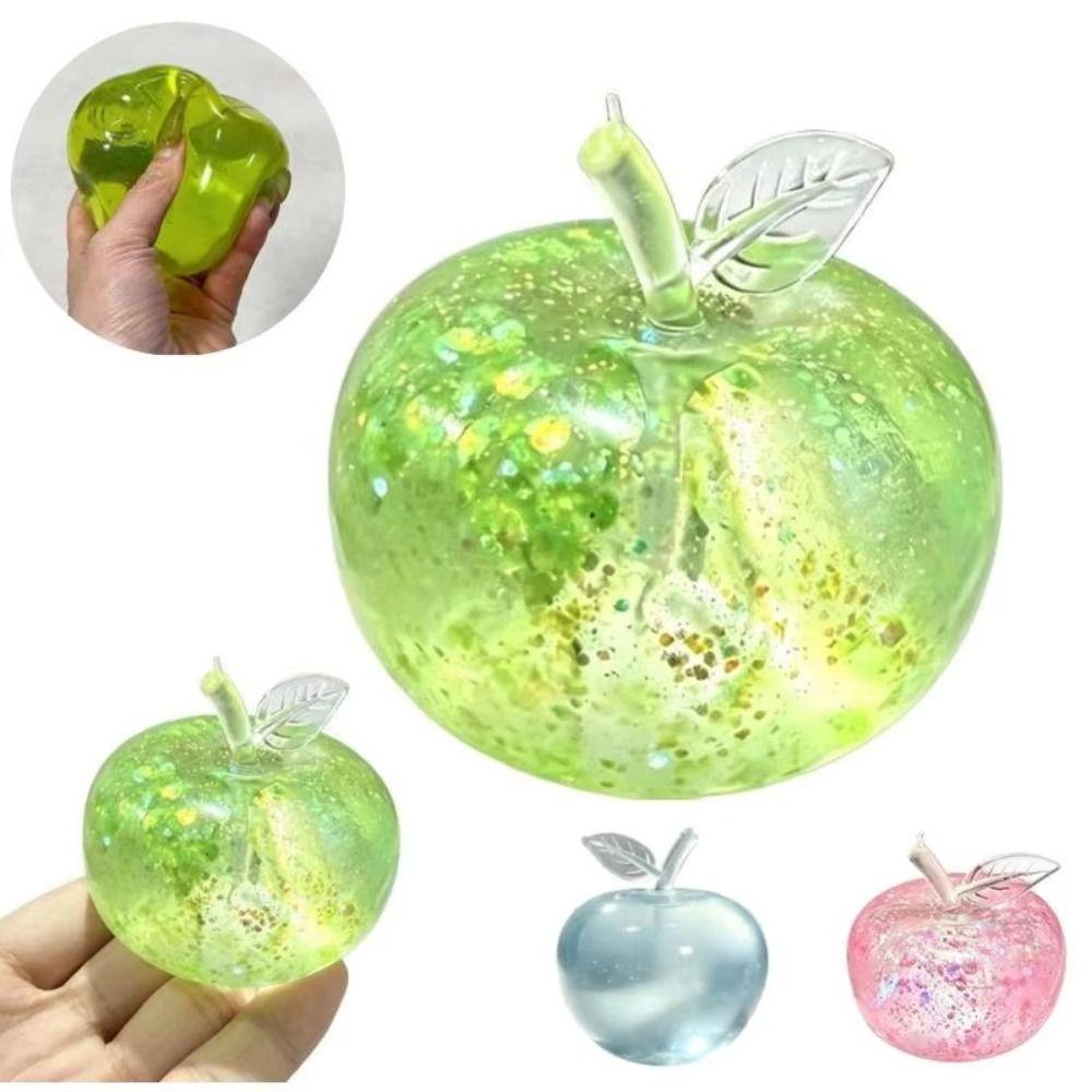 Soft Clear Jelly Squishy Ball Blue Maltose Squishy Toy Ball Quick-rebound Squeeze Toy  Office