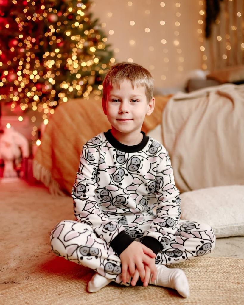 Kids’ Winter Pajamas (Boys) – Colorful Print & Cozy Fleece Fabric, Winter, 6076-028-4 HC
