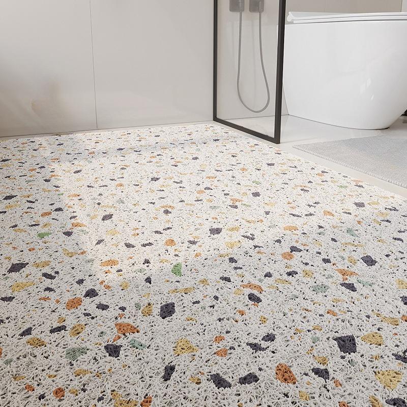 Shower Silk Ring Floor Mat Bathroom Bath Anti Slip and Anti Fall Foot Mat Toilet Waterproof and Dirt Resistant Mat Can Be Cut