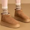 Winter Suede Thick-Sole Snow Boots Fleece-Lined Thickened Cotton Boots Casual Cotton Boots