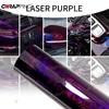 Laser Purple Carbon Fiber Vinyl Car Wrap Air Release Wrapping Foil Car Tuning Stickers Self-adhesive Film Body Covering Sticker