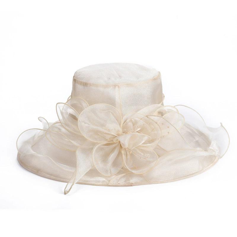 Summer new organza bucket hat outdoor travel beach sun protection visor versatile anti-ultraviolet hat women