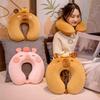 Cartoon Animal Neck Pillow Cute Travel Neck  Support for Kids Cartoon Animal Memory Foam Travel Pillow Cushion