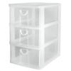 SankoPlastic Elpis 3-Tier Small Item Storage, 25.2cm Wide X 35cm Deep X 41.2cm High, White