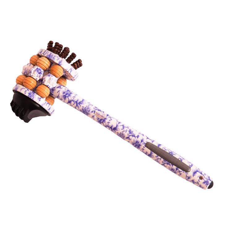 

Gift box with wooden ball massage, back beating, full body massager, Bianshi massage beads