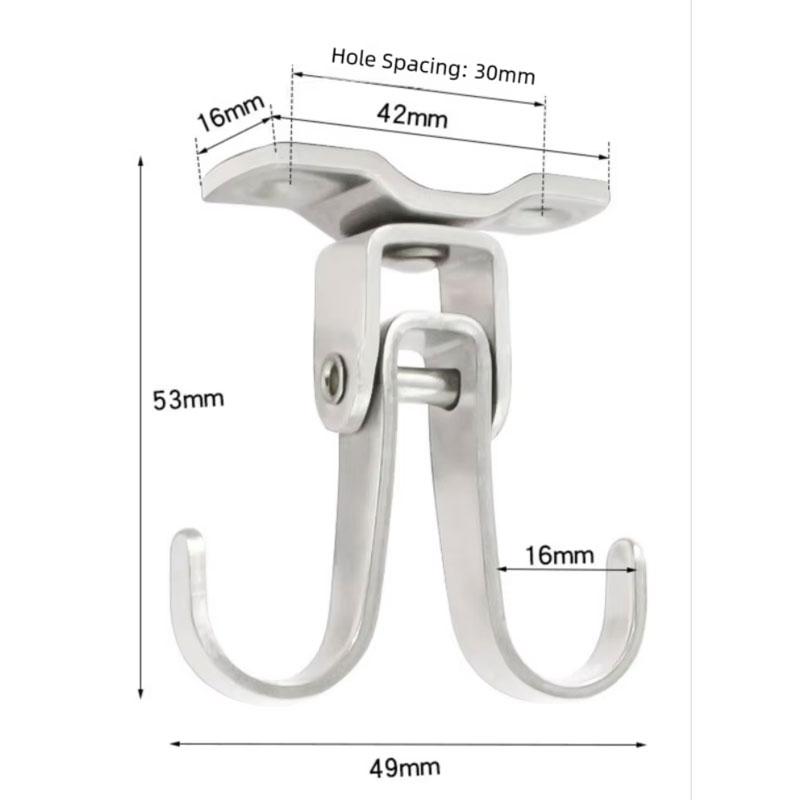2/4pcs Stainless Steel Ceiling Plant Hooks Ceiling Mount Hanger For Home Residential Office Use
