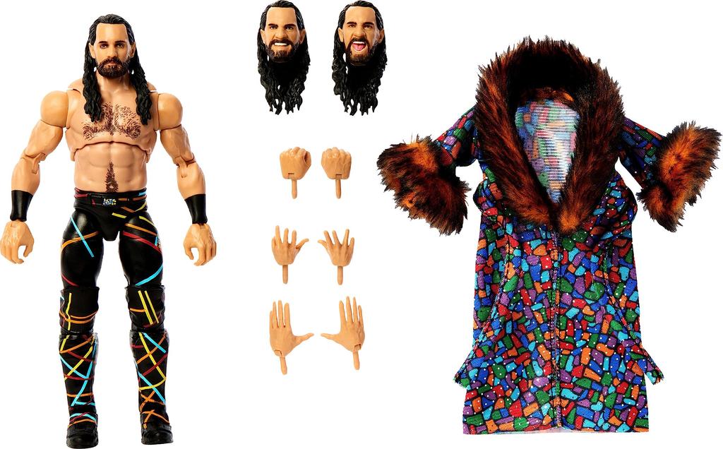Mattel WWE Seth Rollins Ultimate Edition Action Figure with Interchangeable Accessories, Articulated Design, and Authentic Details, 6-Inch