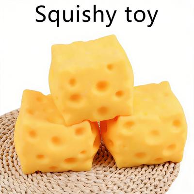 Squishy Quadrat Käse Quetschspielzeug Langsam Rückprall Drücken Stressabbau Sensorisches Spielzeug Weicher Butterkäse Fidget Spielzeug Überraschungsgeschenk
