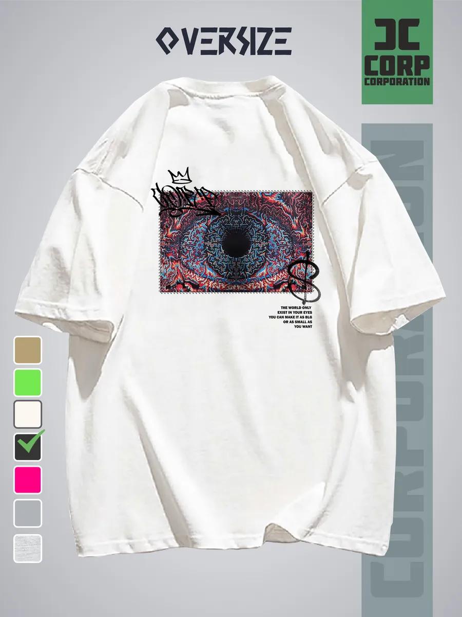 Oversized T-shirt with Eye Print S