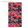 Summer Outdoor Ice Silk Scarf Sun Protection Face Towel Mask for Fishing Riding(red Camouflage)
