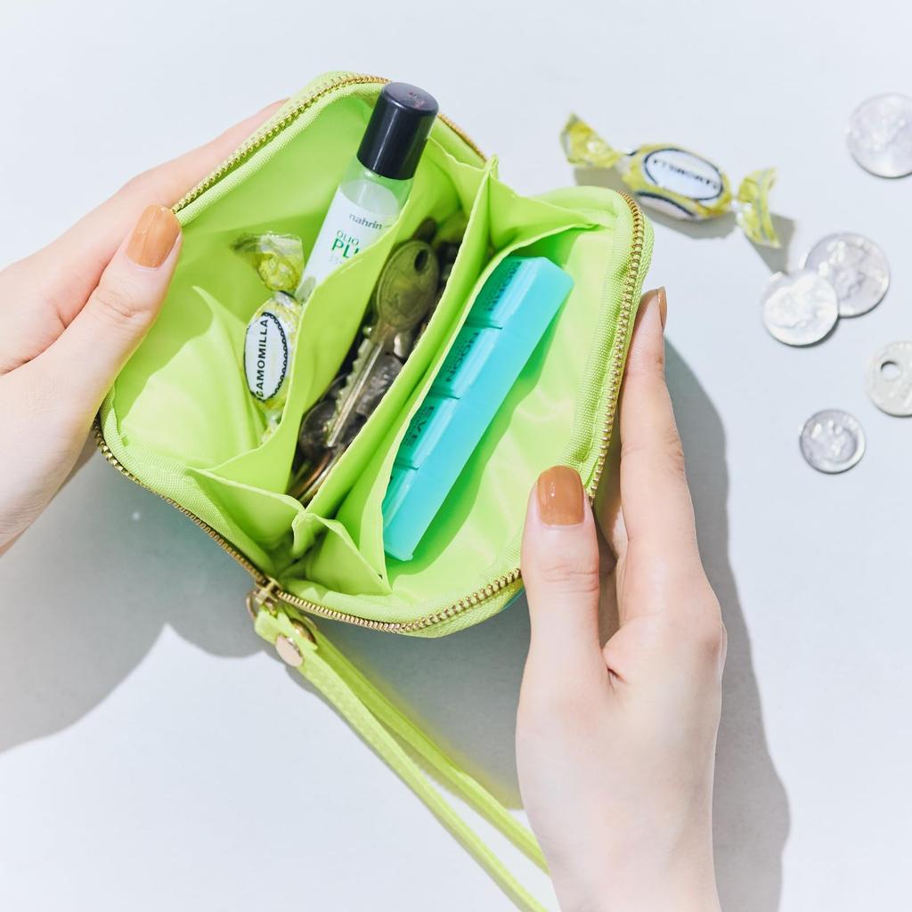 Hobonichi Drawer Pouch Lime Pocket/Aqua