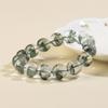 Natural Green Phantom Crystal Stellar Geode Beaded Bracelet