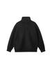 Hong Kong Style Solid Color Fleece Half-Zip Polo Shirt - Men's Retro Loose Casual Hoodie