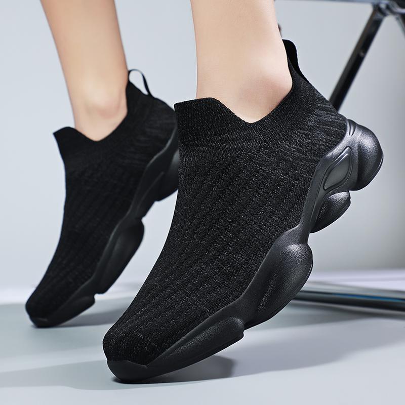 

Мужские вязаные кроссовки Сверхлегкие носки Спортивные кроссовки для бега в тренажерном зале Нескользящие кроссовки для тенниса без шнурков для тренировок Прогулочные кроссовки для фитнеса