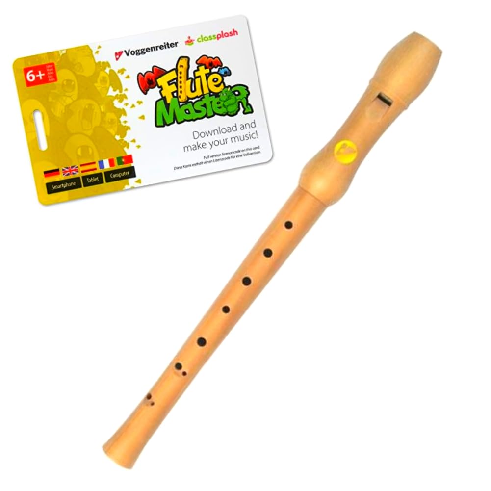 Bogenreiter Soprano Recorder for Elementary School Fun Learning German Manufacturer with 100 Years of History Students, Games, (Baroque Style,