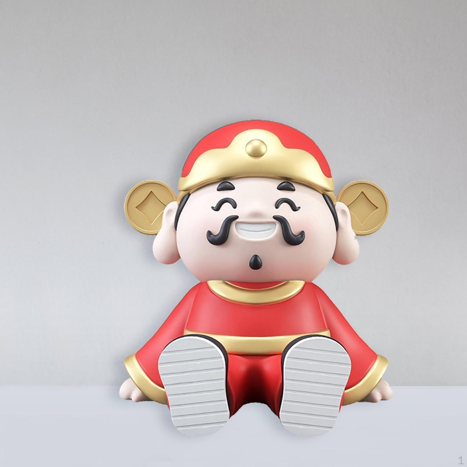 

Бог богатства орнамент подставка для телефона фигурки держатель персонаж скульптура практичный красный