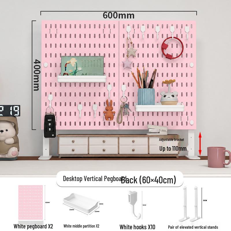 Desktop DIY Pegboard: Large Accessory Holder for Office or Home Desk, Clamp-Standing Storage, Hanging Rack, Countertop Decoration Display.