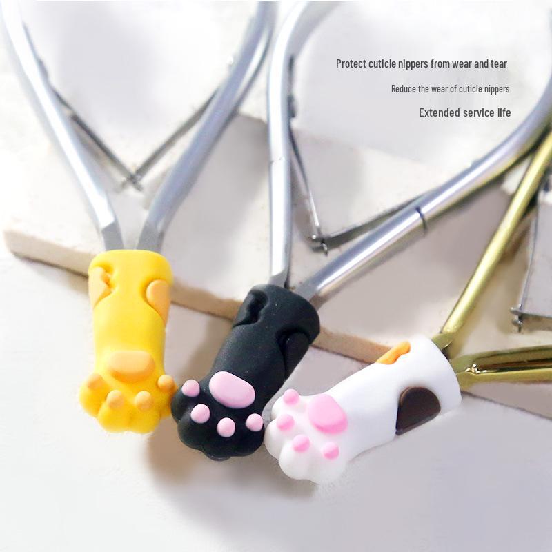 Cartoon Bear Cat Paw Silicone Protective Cover for Cuticle Scissors and Tweezers