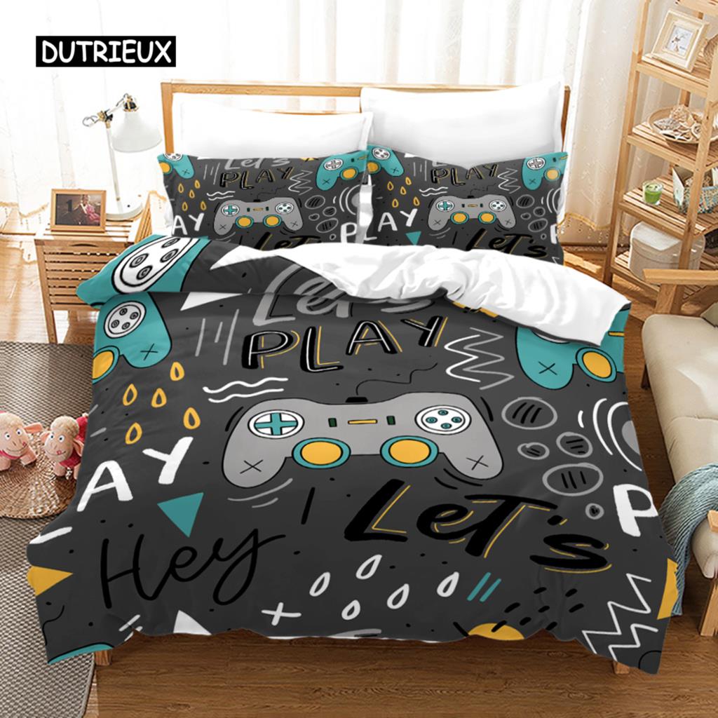 Duvet Cover Gamepad Bedding Set Kids Boys Teens Gifts Bedroom Decoration Video Game Duvet Cover For Youth New Game Controller